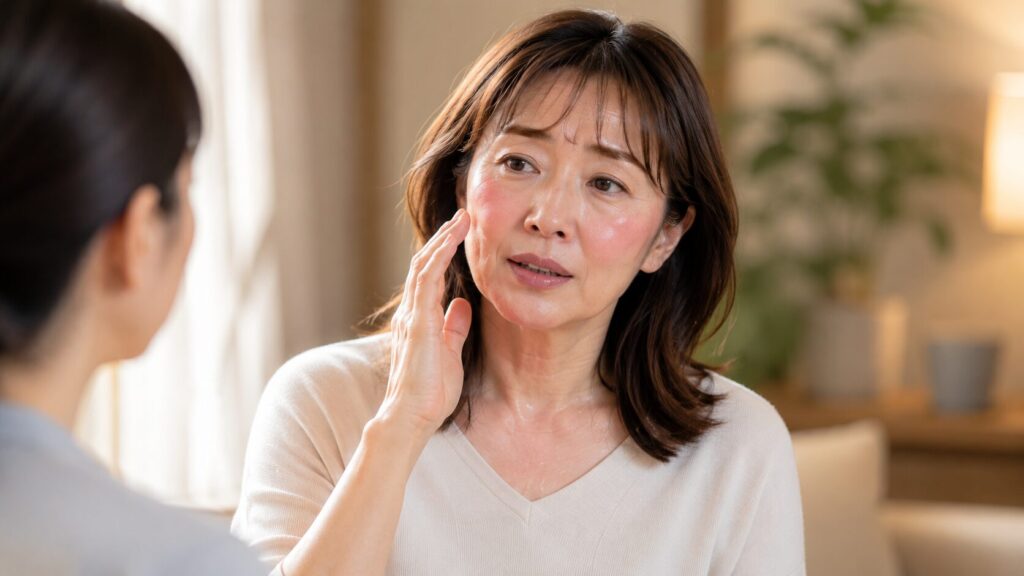 親しい会話の瞬間