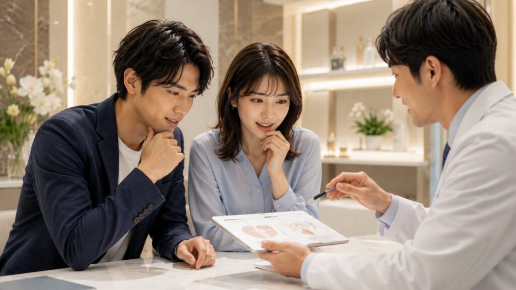 診察室での前向きな相談