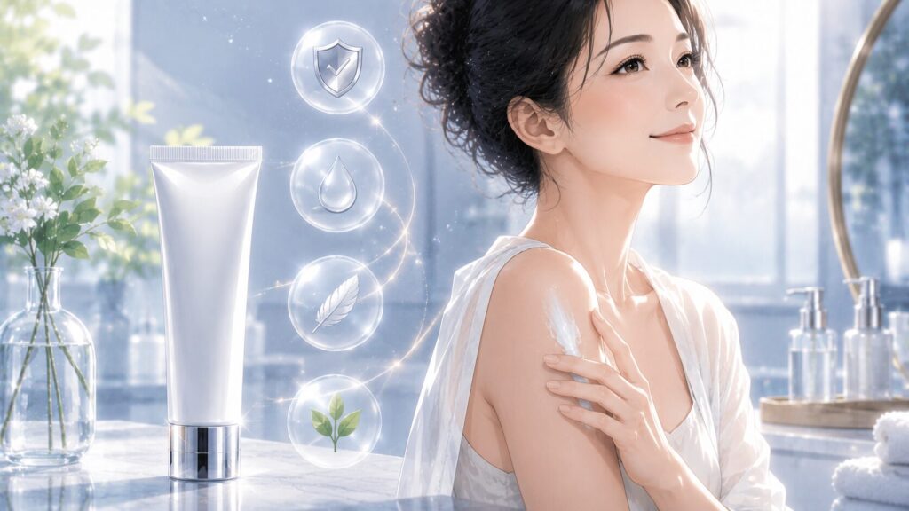 スキンケアの静かなひととき