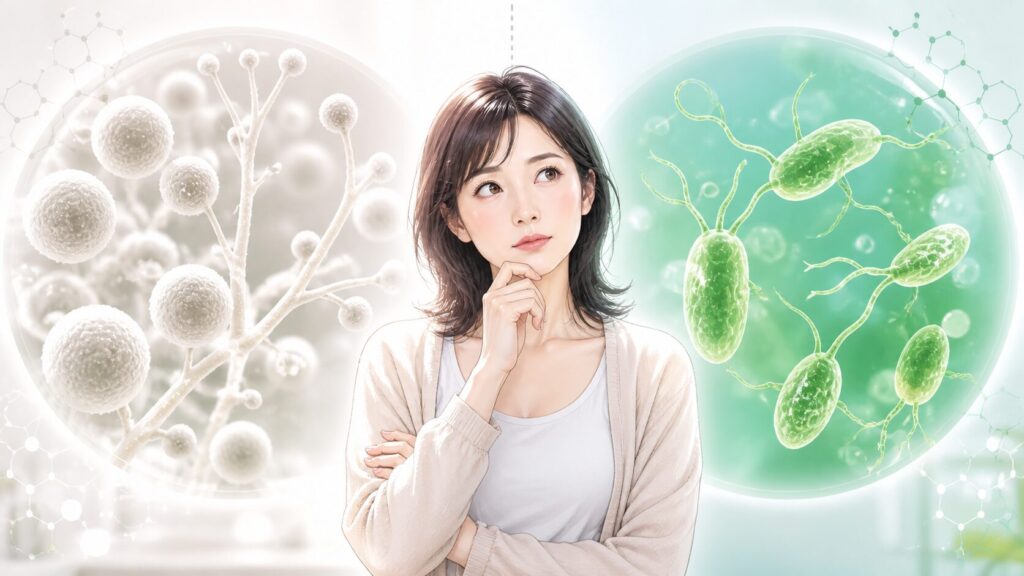科学的な対比と微生物