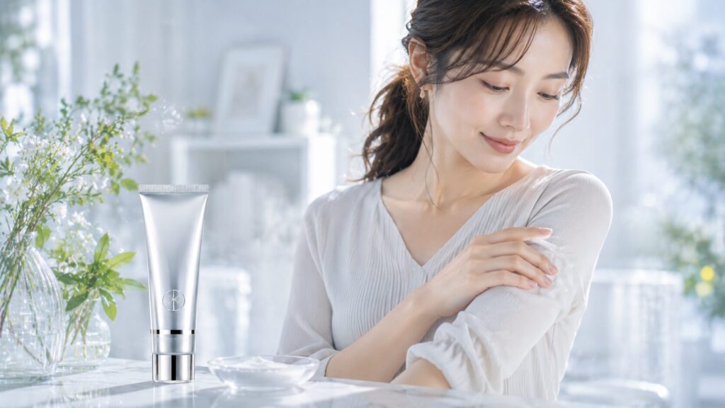 穏やかなスキンケアの瞬間