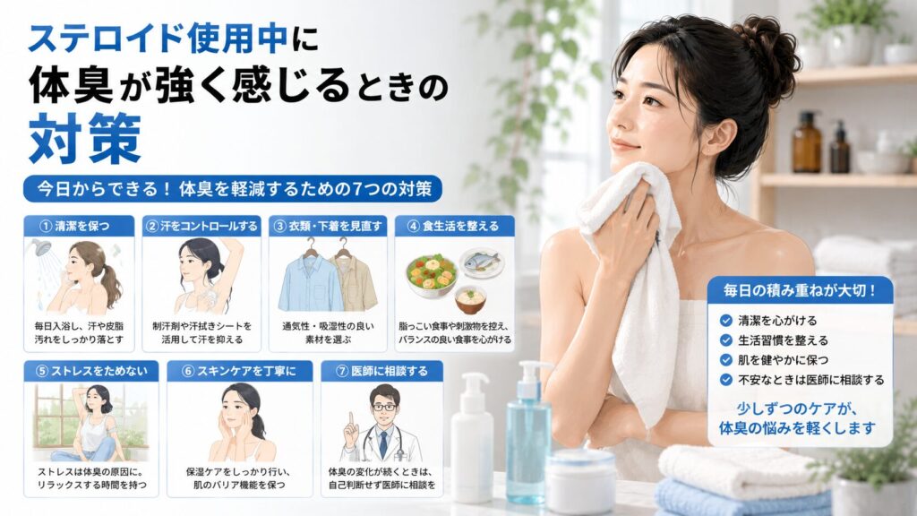 -ステロイド使用時の体臭対策
