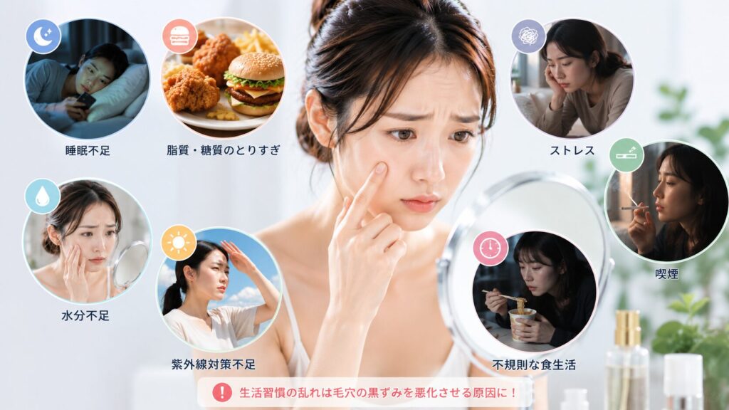 生活習慣が肌に与える影響