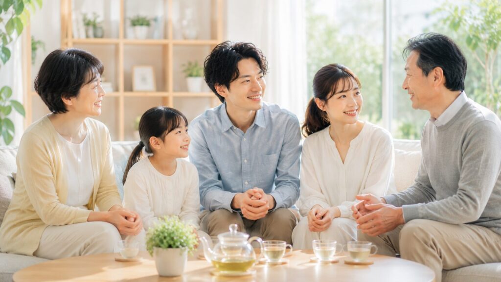家族の団らんと温かなひととき