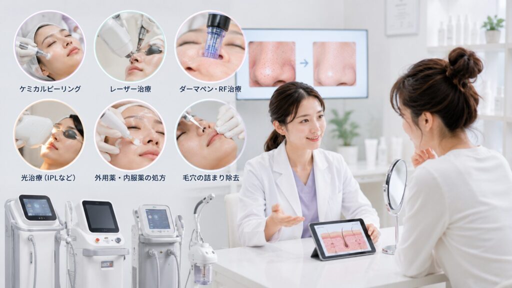美容クリニックのカウンセリングと治療オプション