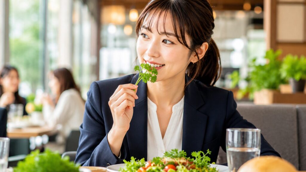 カフェで楽しむ昼食のひととき