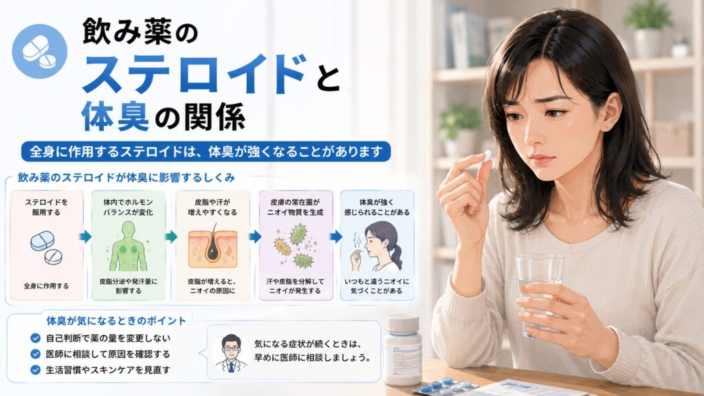 飲み薬のステロイドと体臭の関係