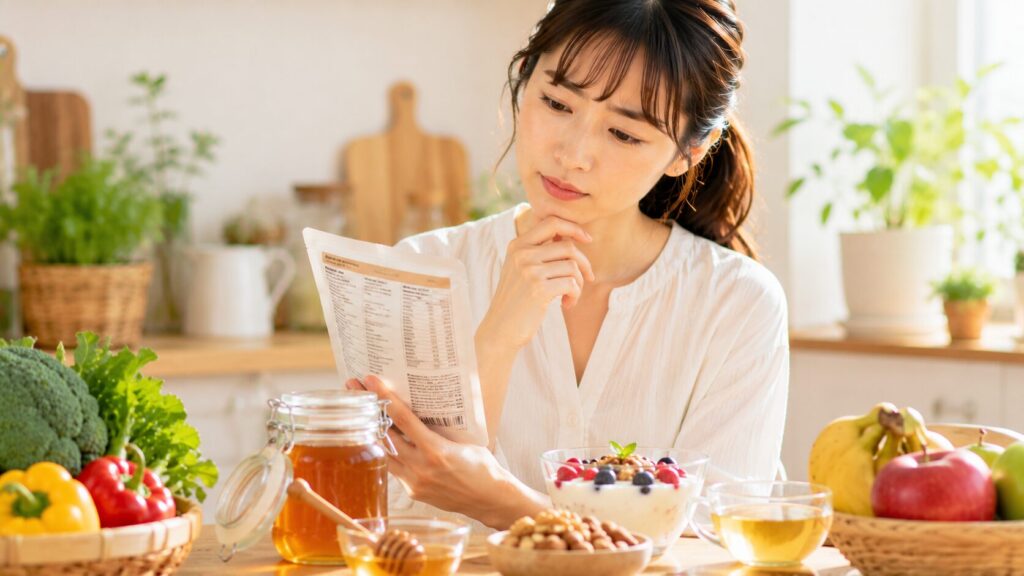健康的な食事と静かなひととき