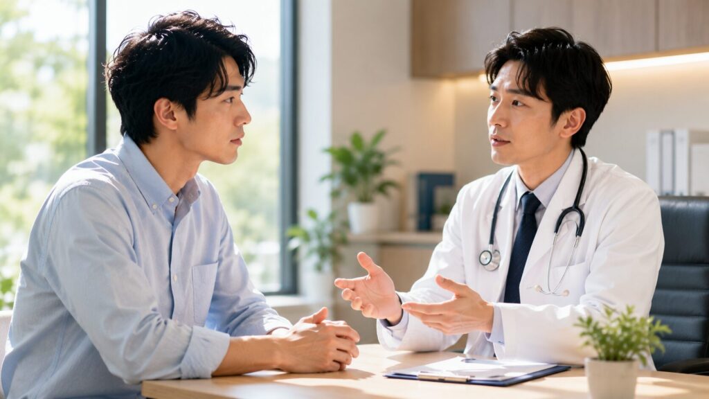 医師と患者の相談風景