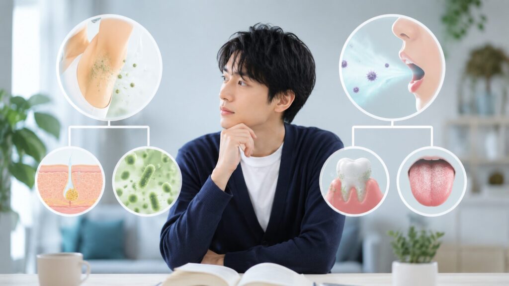 体臭と口臭の比較