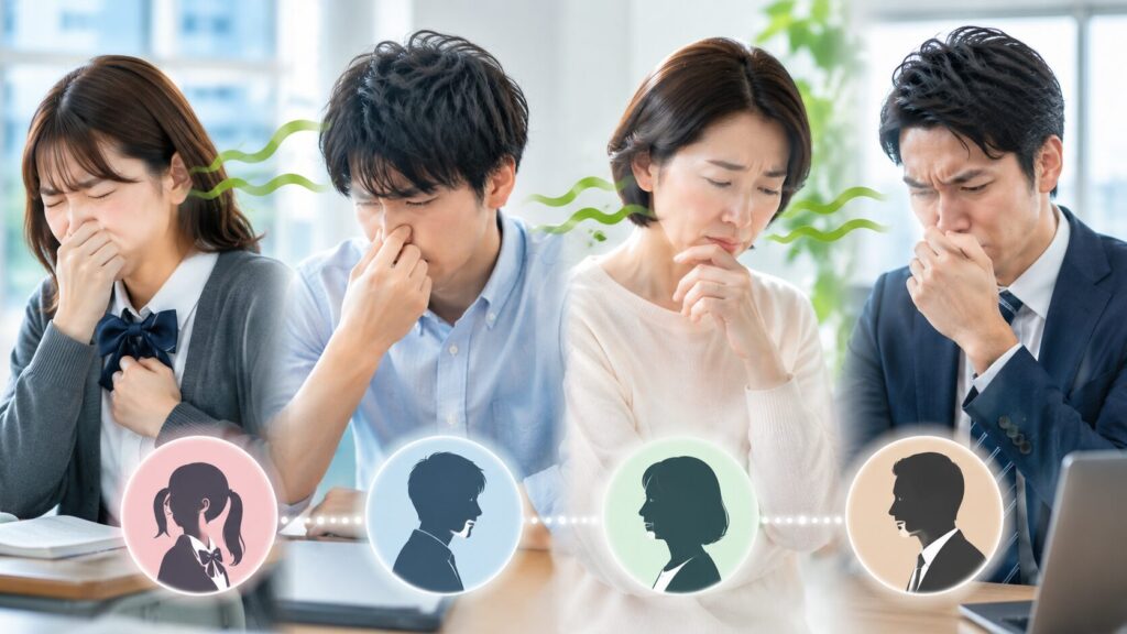 不快な匂いへの反応
