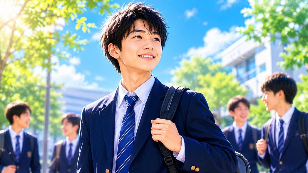 晴れた日の学校通り