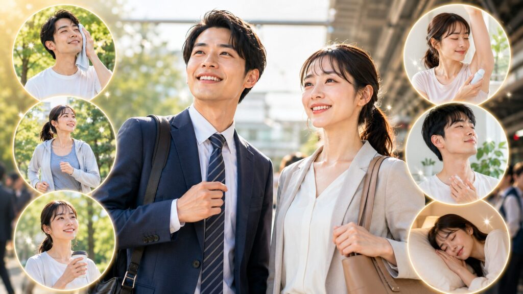 明るく輝くライフスタイルの瞬間