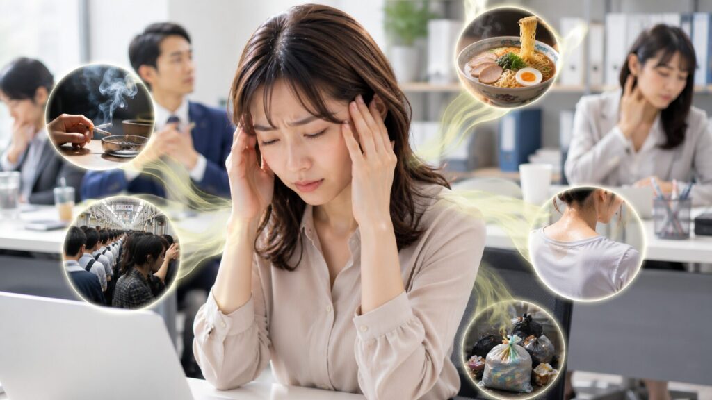 オフィスでのストレスと不快感