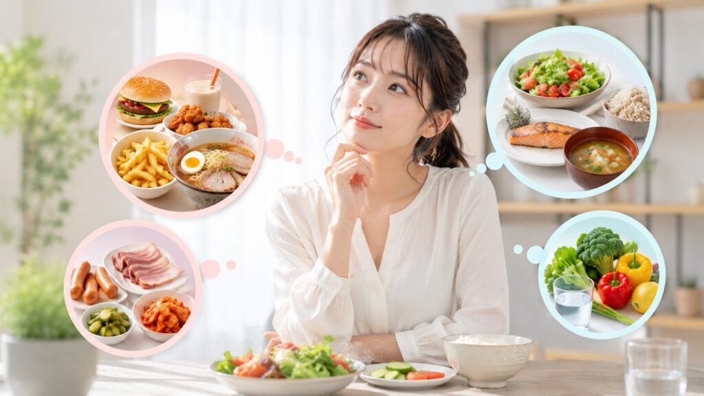 食事選びを考えるひと時