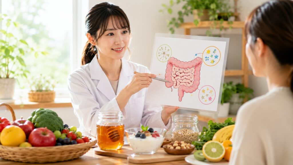 腸内フローラの紹介と健康的な食事