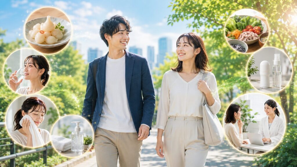 健康で輝く日常のライフスタイル