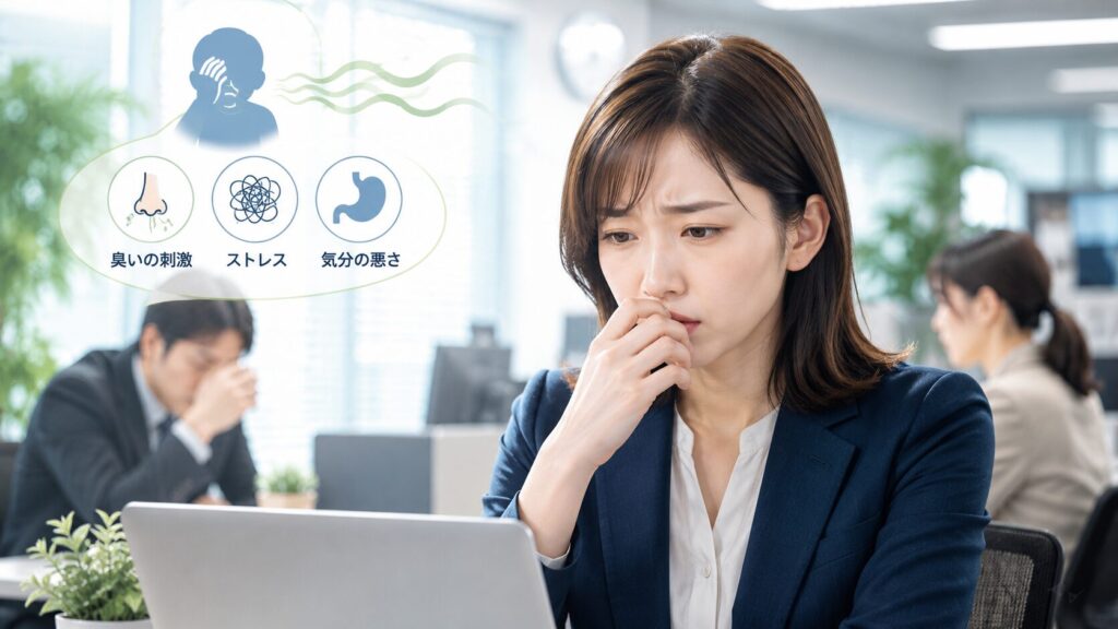 オフィスでの不安な瞬間
