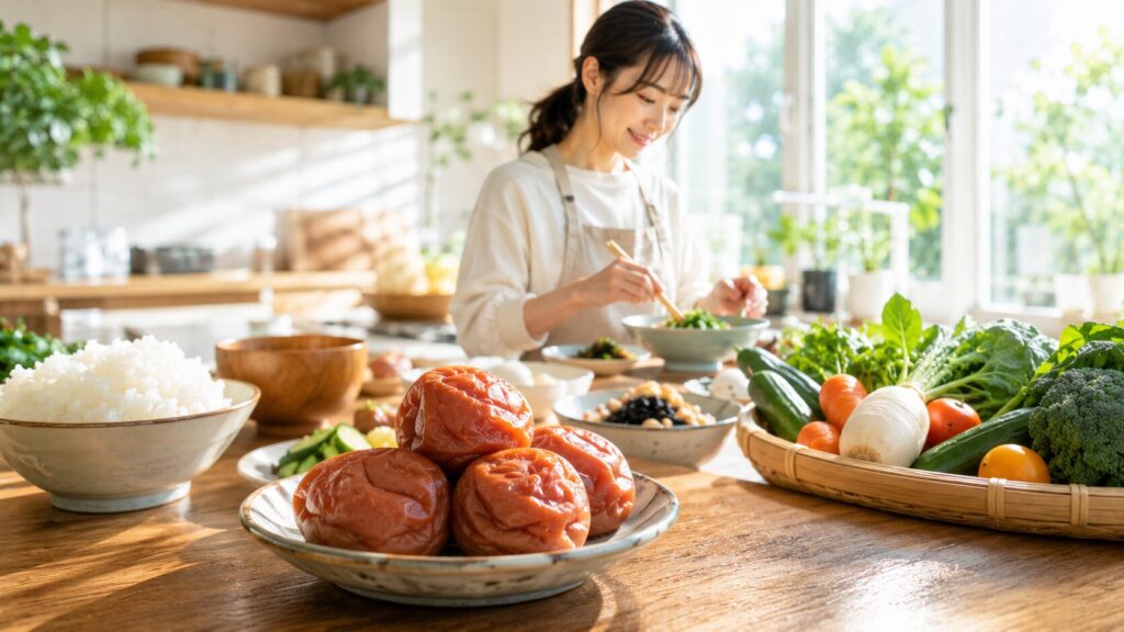 温かなキッチンでの料理準備