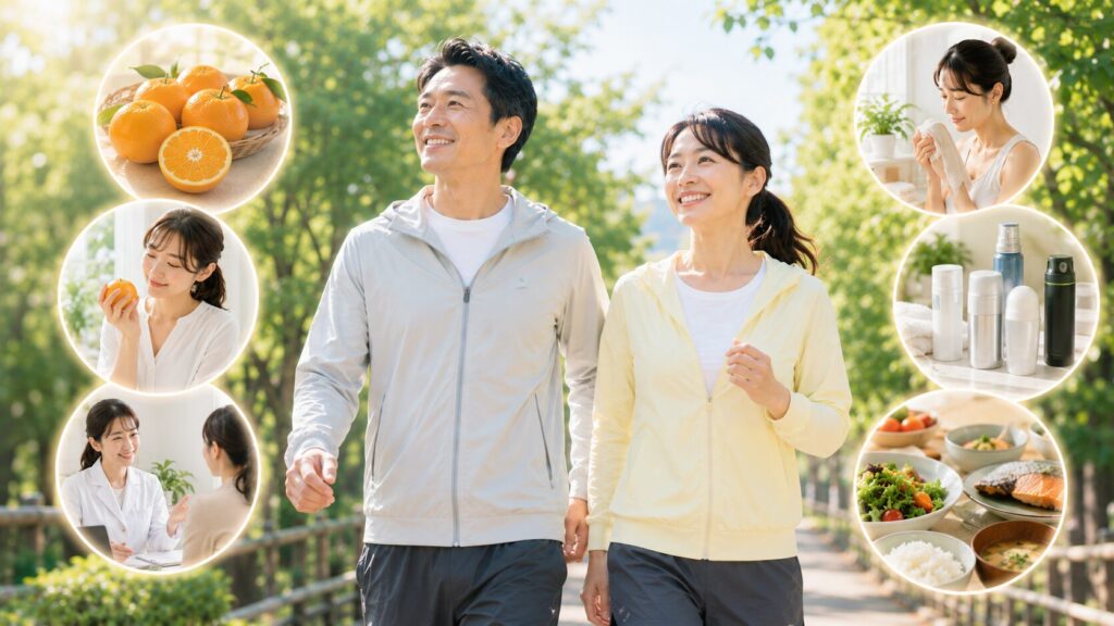 健康的なライフスタイルの一日