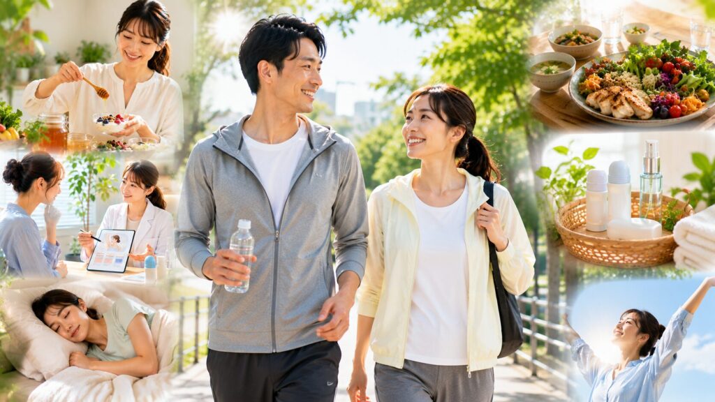 健康的なライフスタイルの一日