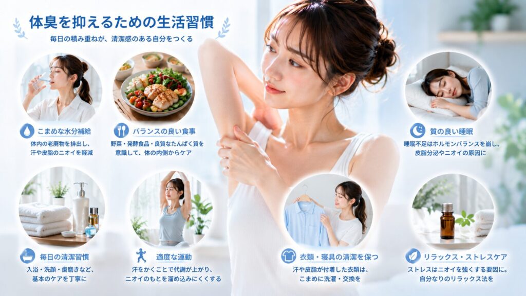 体臭を抑えるための生活習慣