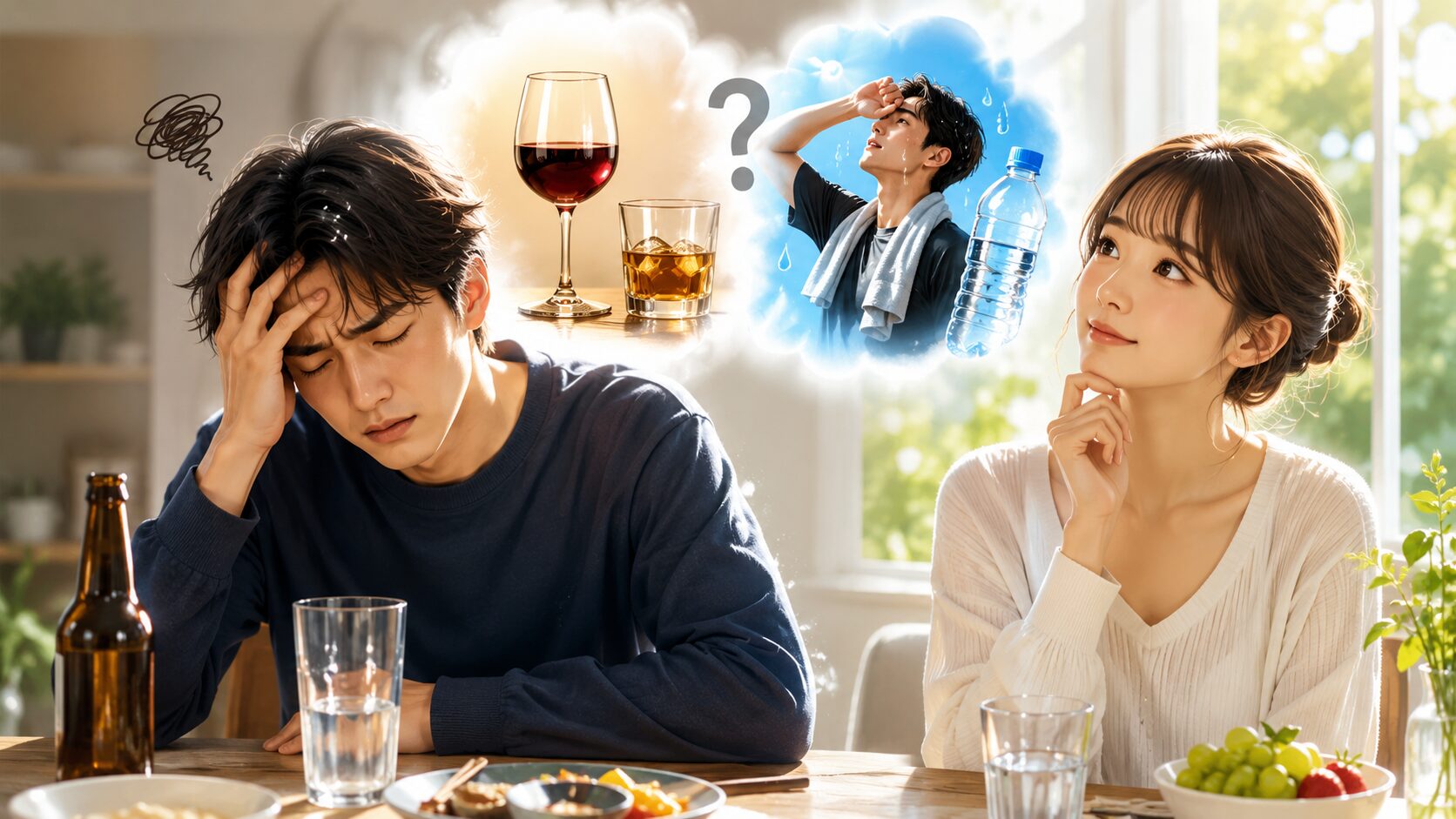 朝の二択：回復と後悔