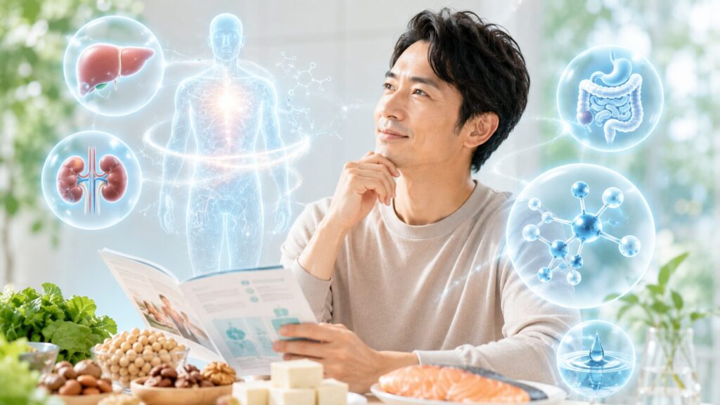 健康的な食事と体の調和
