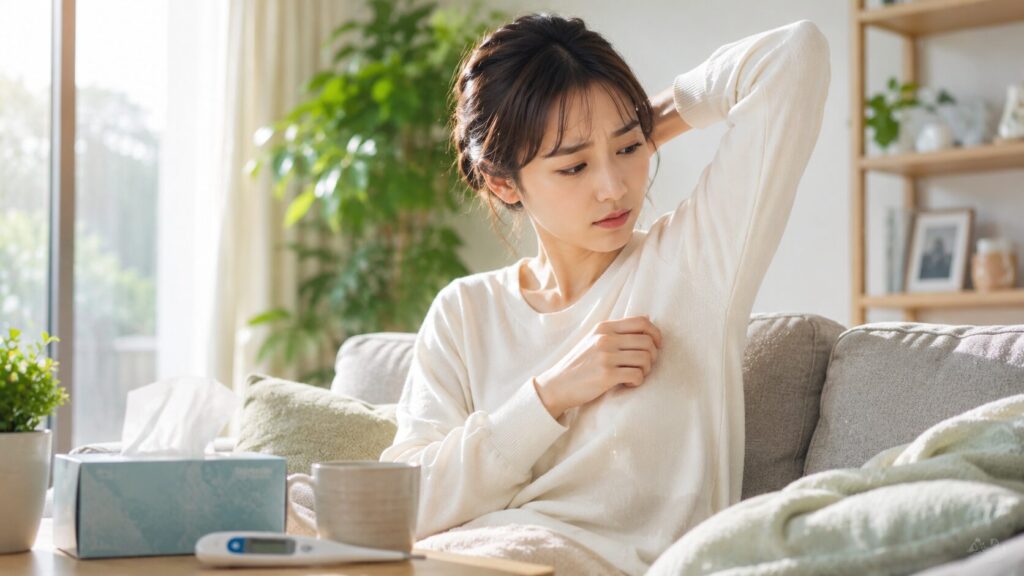 心配そうに自分を気にする女性