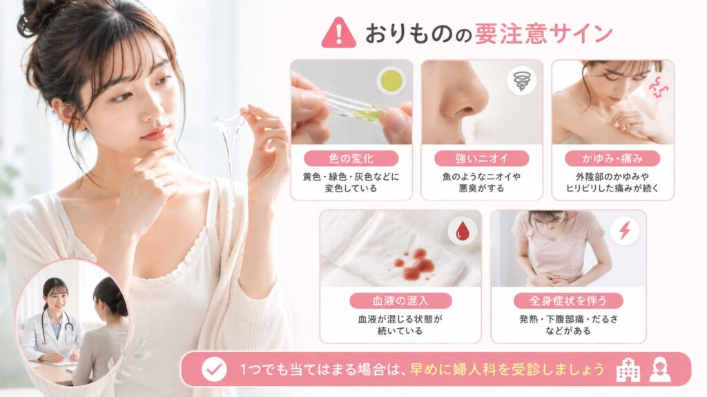 おりものの要注意サインガイド