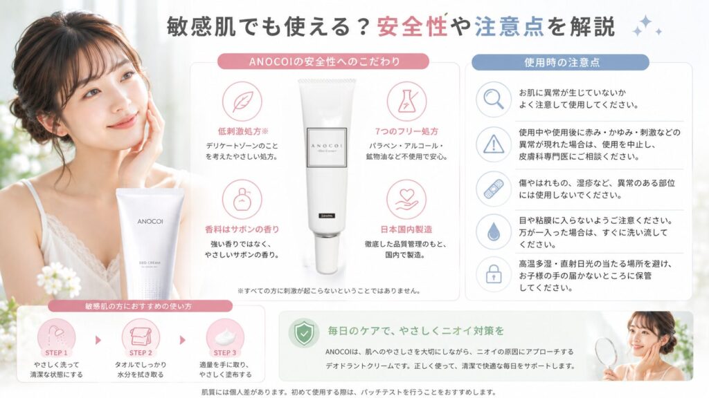 敏感肌に優しいデオクリーム