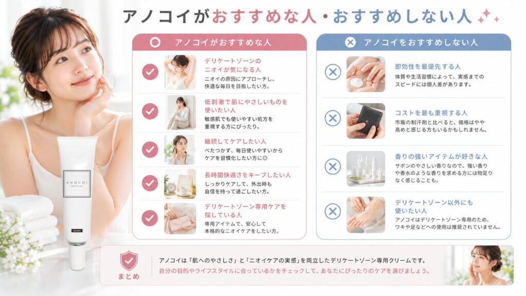 アノコイのおすすめと注意点