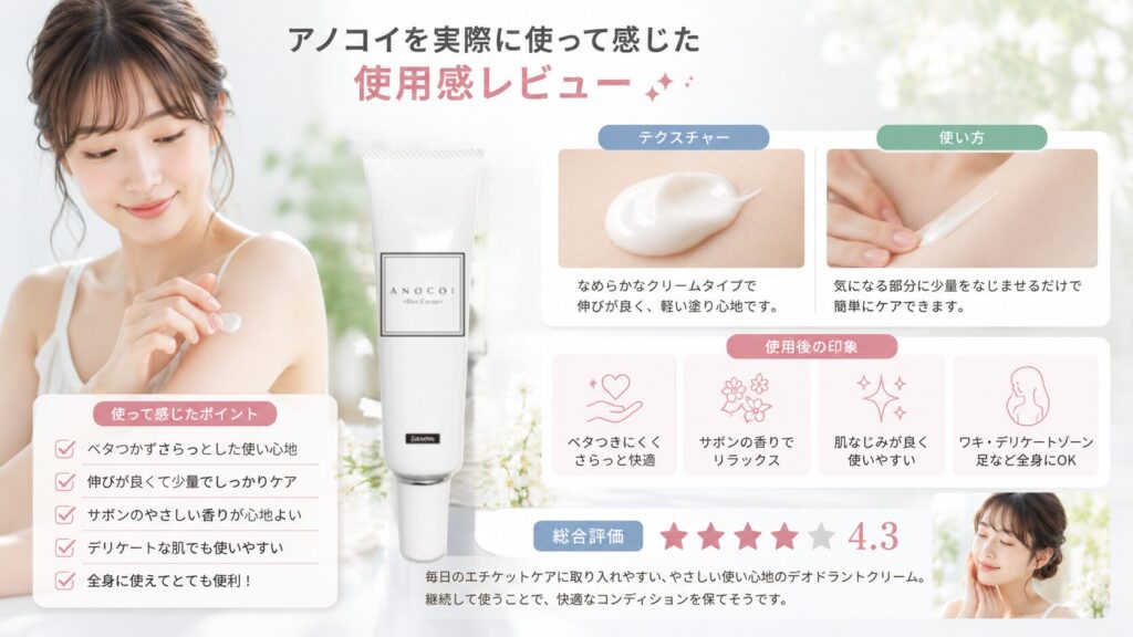 デオクリーム使用感レビュー