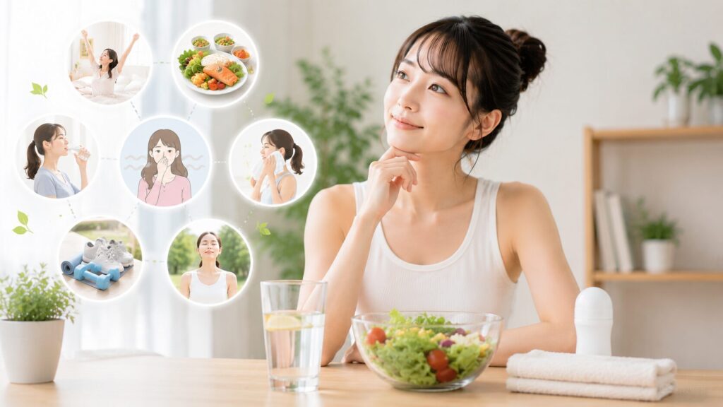 健康的な生活習慣の瞬間