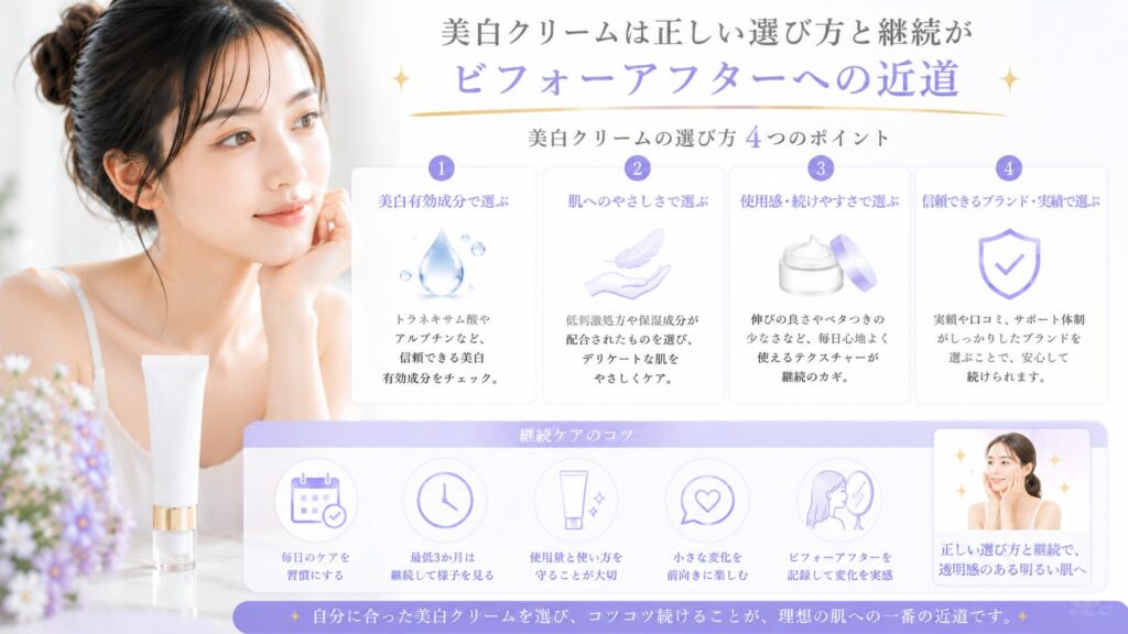 美白クリームの選び方ガイド