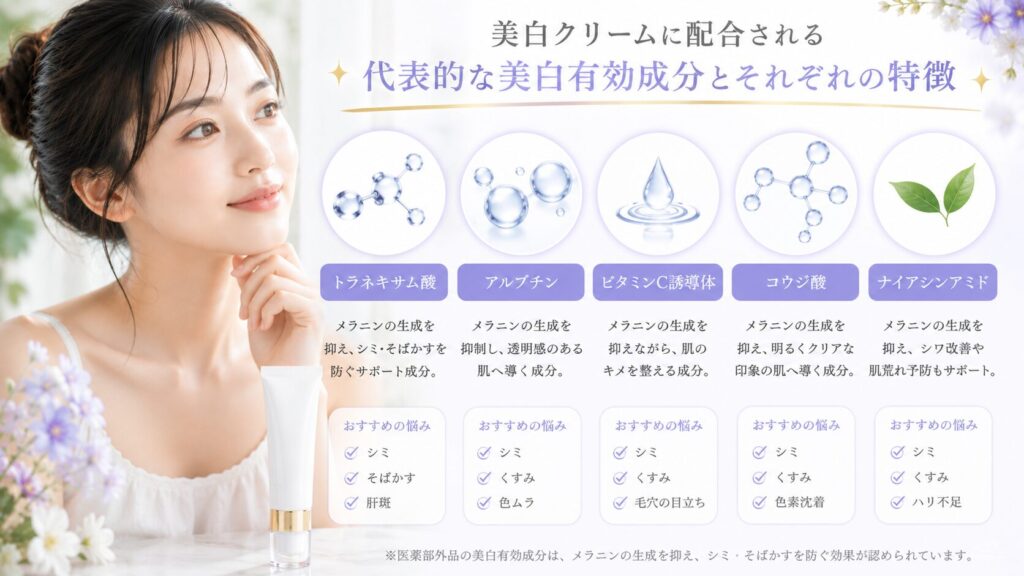 美白成分の効果と特徴