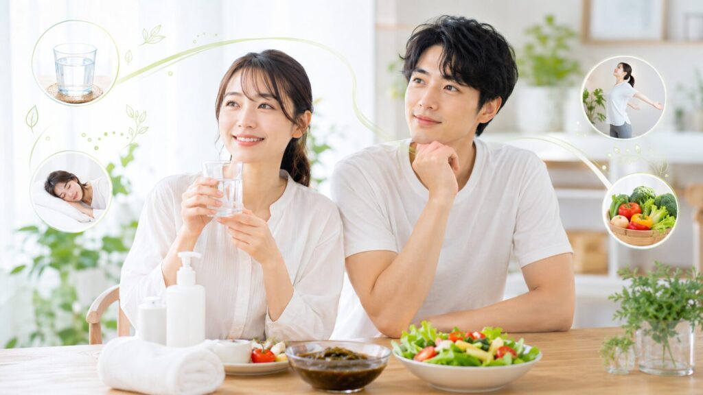 健康的なライフスタイルの朝食シーン