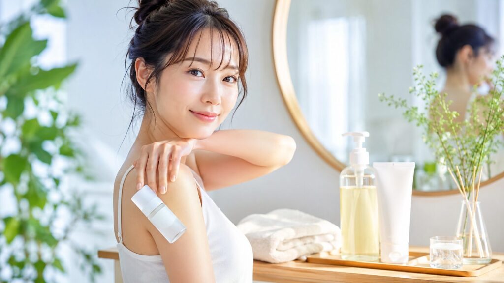 -清潔感あふれるバスルームのひととき