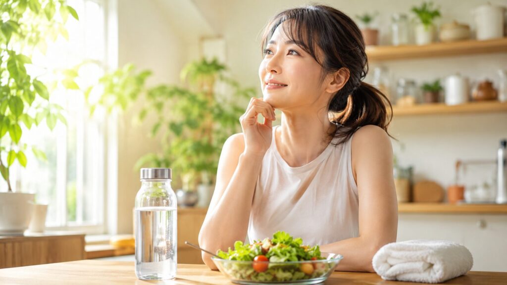 明るいキッチンでのひととき